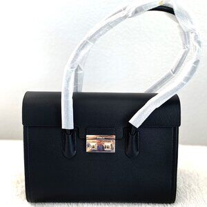 Furla Black Leather Tote Bag